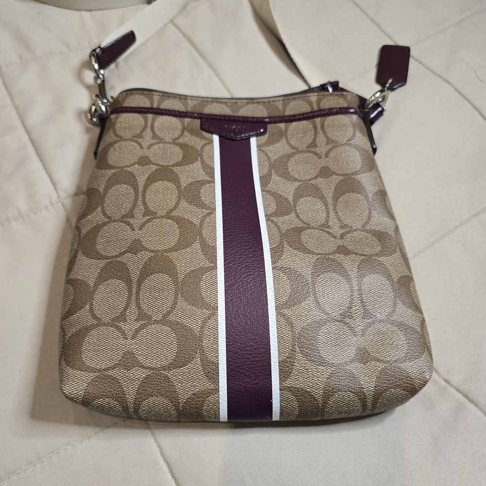 Coach Crossbody Bag - Brown and Purple - Picture 1 of 11